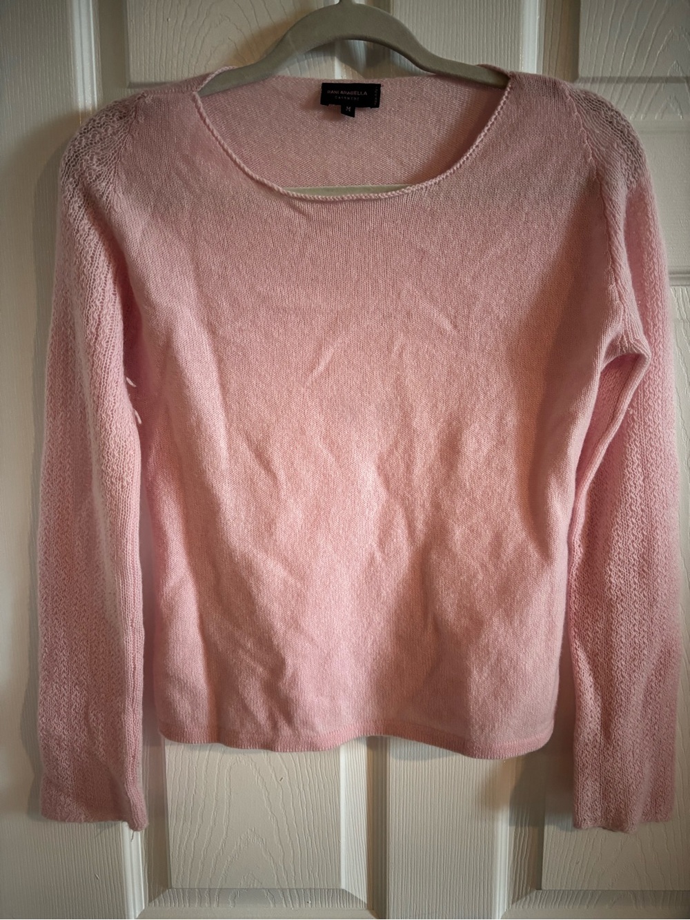 RANI ARABELLA Pink Cashmere Sweater Size Medium